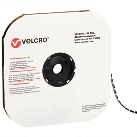Hook Type VELCRO 1011-AP-PSA/H White Nylon Woven Fastening Tape 1/2 Wide 5 Length Pressure Sensitive Adhesive Back 